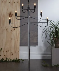 MILANO Golvljusstake Metall 116cm Krom
