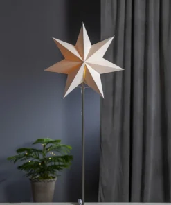 MOA Set m. Skärm & Stjärna på fot 82cm Vit