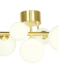 MOLEKYL Plafond 58cm Matt Mässing/Vit