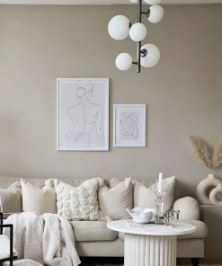 MOLEKYL Taklampa Lodrät 7L 38cm Tenn/Vit