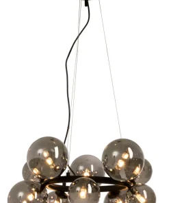 MOLEKYL Taklampa Rund 50cm Svart/Rökgrå