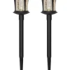 MONACO 2-Pack Solcells-pollare 32cm Svart IP44