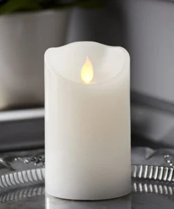 M-TWINKLE LED Blockljus Vax 12,5cm Vit