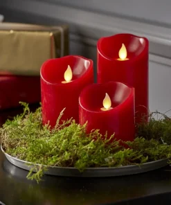 M-TWINKLE LED-Blockljus 10cm Röd