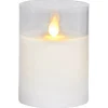 M-TWINKLE LED-Blockljus 10cm Vax/Klar/Varmgul