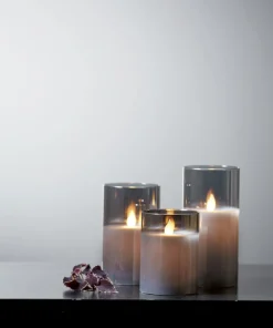 M-TWINKLE LED-Blockljus 10cm Svart
