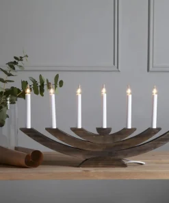 NAVIDA Ljusstake 7L 60cm Brun