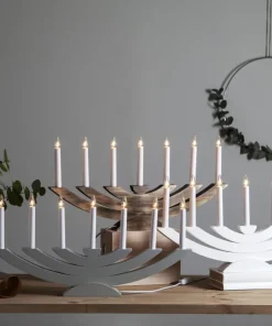 NAVIDA Ljusstake 7L 60cm Vit