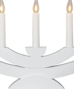 NAVIDA Ljusstake 5L 42cm Vit