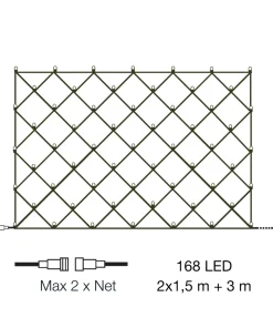 NET Ljusnät 2m 12V Varmvit IP44