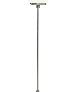 NEW AUGUST Golvlampa 140cm Krom/Opalvit