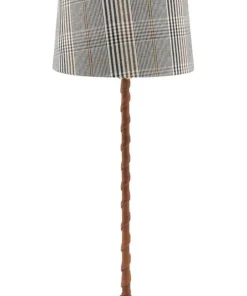 NORA Lampfot 46cm Läder/Antikmässing