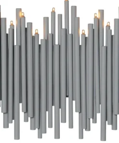 NOTE Ljusstake 16L 35cm Grå