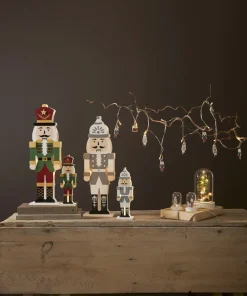 NUTCRACKER Bordsdekoration Batteri 25cm Grå/Vit