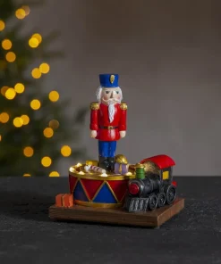 NUTCRACKER Dekorationsfigur Batteri 16cm Flerfärgad