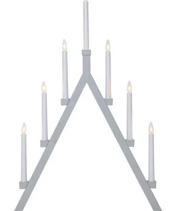 OLIVER Ljusstake 7L 75cm Grå