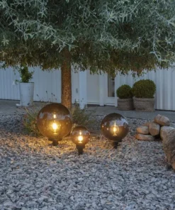 ORBY Klot Utomhusdekoration 20cm Svart