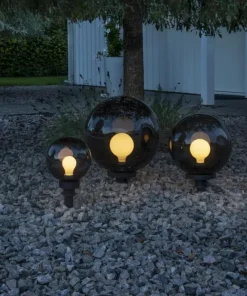 ORBY Klot Utomhusdekoration 20cm Svart