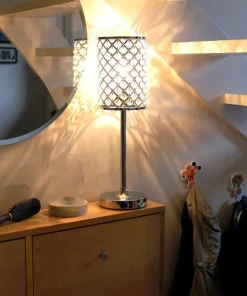 ORIVA Bordslampa Kristall K5 52cm Krom