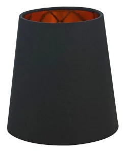 ORIVA Lampskärm Bomull 17cm Svart/Guld
