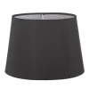 ORIVA Lampskärm Oval Silke 15cm/22cm Svart