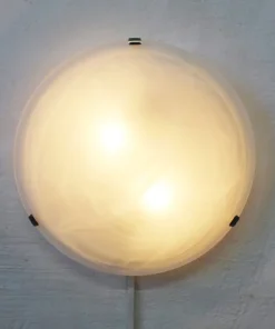 ORIVA Plafond 40cm Vit/Borstad Stål