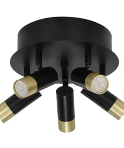 ORIVA SLIM Takspot Rund 5a Svart/Guld 27cm