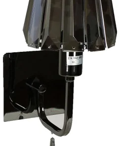 ORIVA Vägglampa Kristall K5 23cm Svart Krom