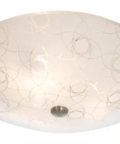 OXALIS Plafond 42cm Vit/Stål