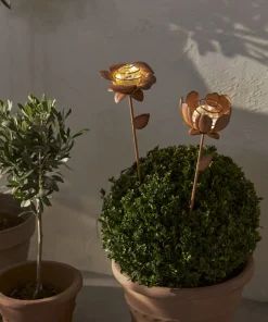 OXIDA Solcellsdekoration 51cm 2-Pack Blommor