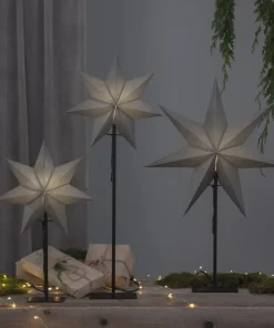 OZEN Stjärna på fot 75cm Grå