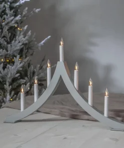 PAGOD Ljusstake 7L 40cm Grå