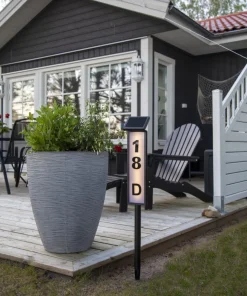 PATHY Solcells-pollare 73cm Svart