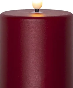 Paula Flamme LED Ljus Röd 10 cm Skymningsrelä