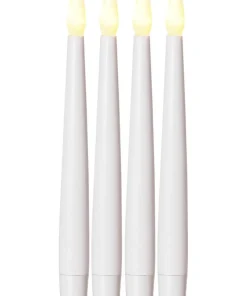 PAULINA LED-Antikljus 4-pack 15,5cm Vit