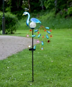 PEACOCK Solcellsdekoration 80cm Flerfärgad IP44