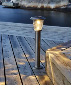 PIREUS Solcells-pollare 61cm Rostfritt Stål IP44