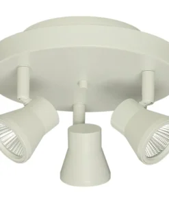 PLUTO Takspot Rund 3L Dimbar 20cm Vit