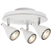 POLLUX Takspot Rund 3L 25cm Vit/Krom