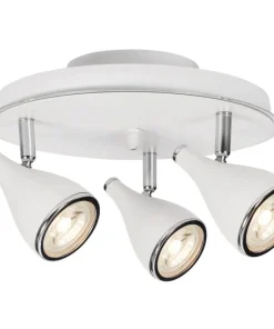 POLLUX Takspot Rund 3L 25cm Vit/Krom