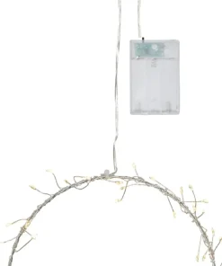 POPPY Hängande dekoration Batteri 20cm Silver