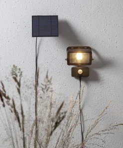 POWERSPOT Solcells-spotlight 15cm Svart Varmvit IP44