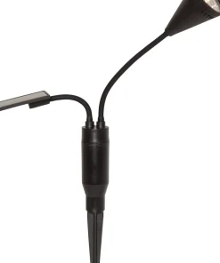 POWERSPOT Solcells-spotlight 34cm Svart Varmvit IP44