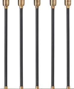 RAW Metalljusstake Candle 5L Platt 32cm Råmässing/Svart