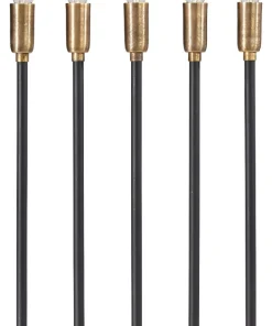 RAW Metalljusstake Candle 5L Platt 32cm Råmässing/Svart
