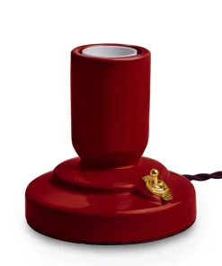 RETRO Lampfot E27 12cm Röd