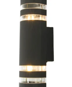 RIBB Vägglampa Ute 31cm Svart IP44