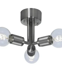 RILLE Taklampa 3L 27,5cm Borstad krom