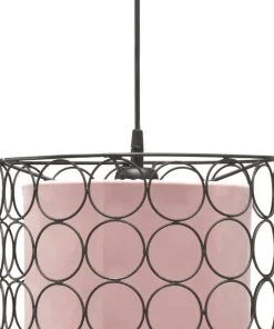RING Taklampa 30cm Svart/Klar Rosa