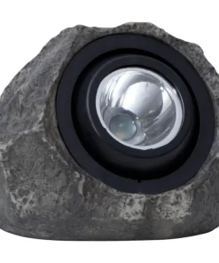 ROCKY Solcells-Dekoration 16cm Grå